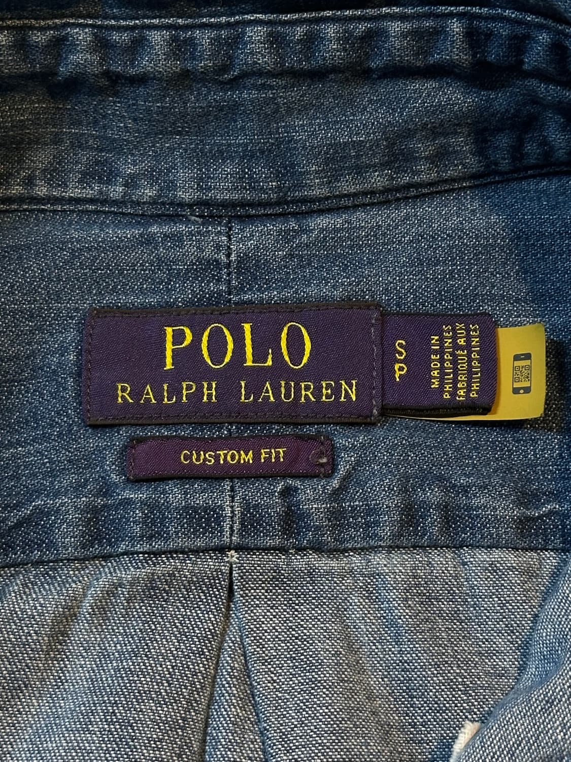 폴로 랄프로렌 신형 QR 커스텀핏 멀티포니 데님셔츠 상품이미지4