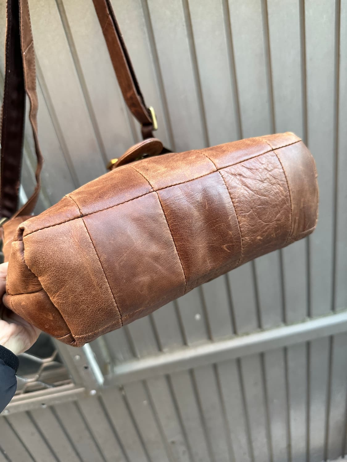 Vintage brown leather shoulder bag 상품이미지6