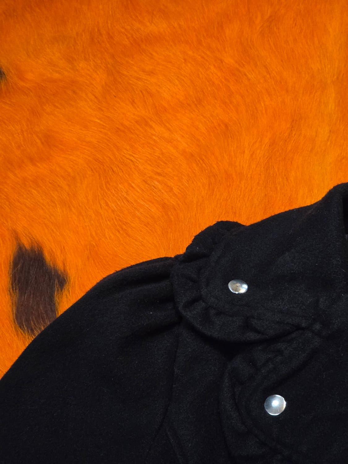 JPN 프릴 블랙 폴리 라이더 자켓 상품이미지3