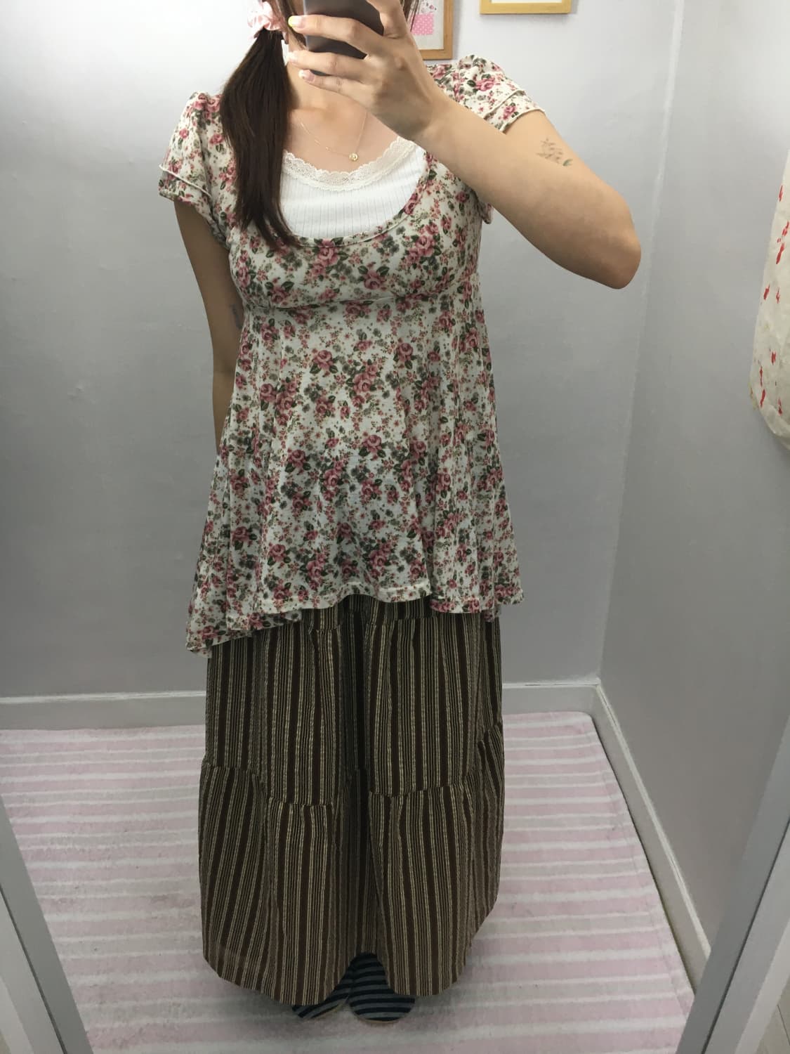 플라워 언발 블라우스 상품이미지9