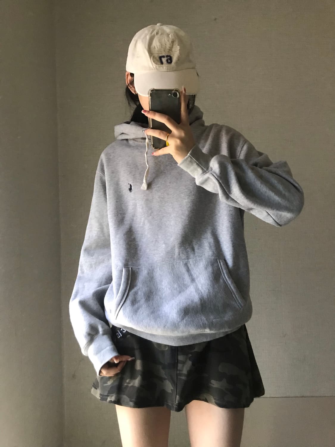폴로 그레이 후드티 상품이미지5