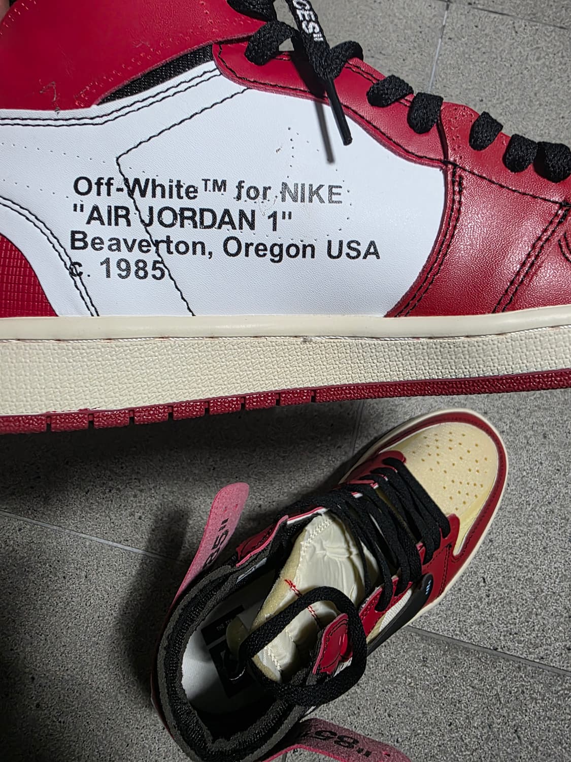 나이키에어조던1시키고OG off-white 커스텀 상품이미지8