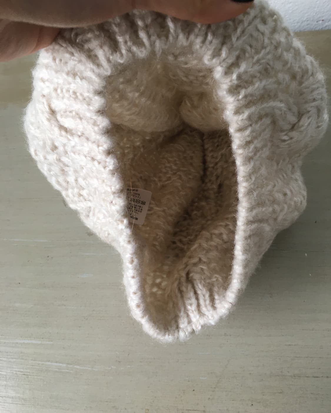 pom cable pattern knit beanie 상품이미지5