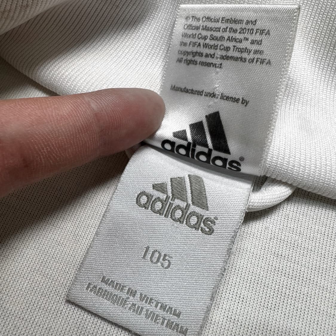 Name : 아디다스 2010 FIFA 한정판 월드컵 트랙탑 화이트 져지 상품이미지5