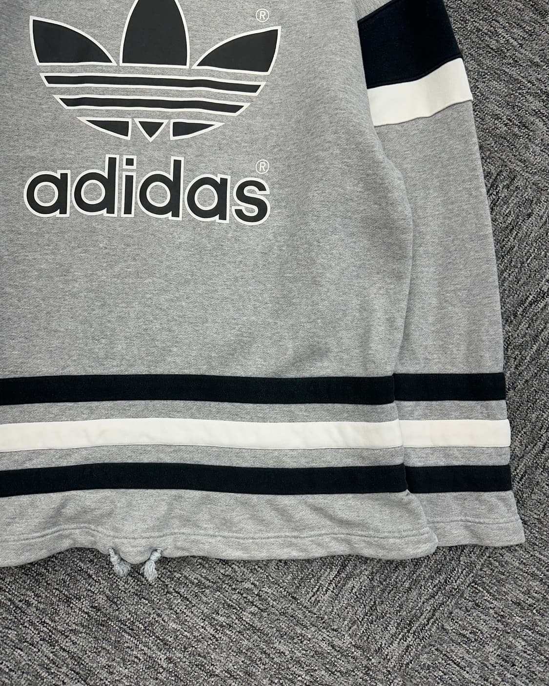 (L)80~90'S 아디다스 빅로고 긴팔-M1094 상품이미지2