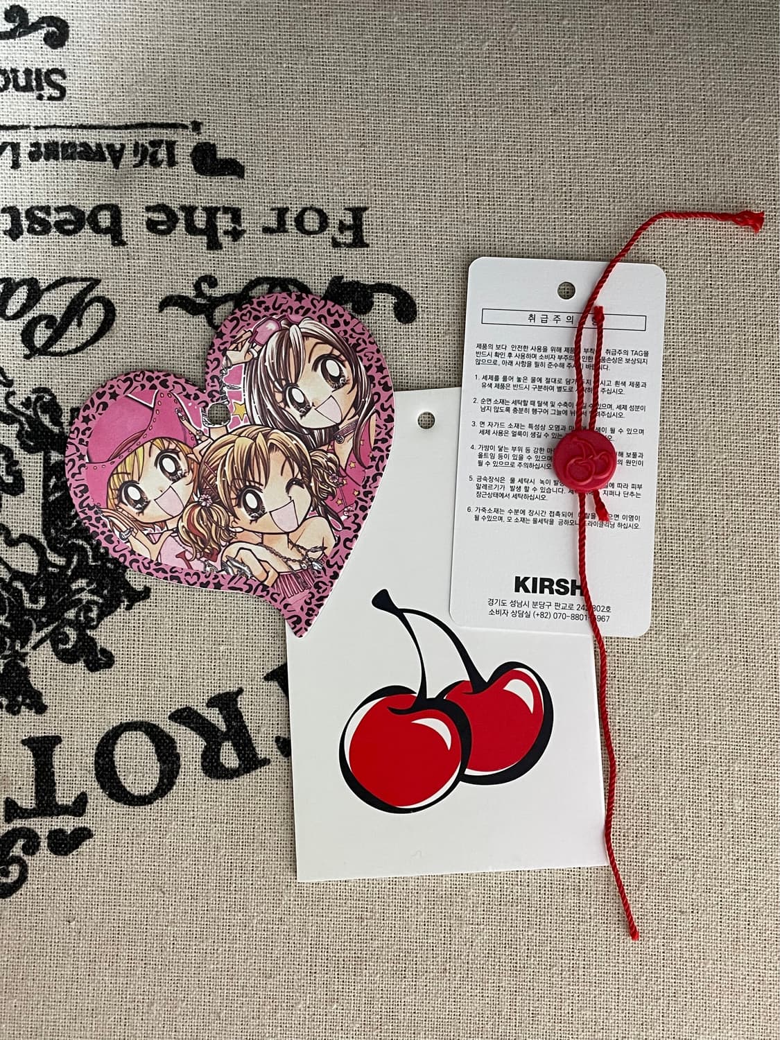 (유일매물)키르시 슈퍼갤즈 란 콜라보 미니 백 가방 핑크 갸루템 상품이미지9