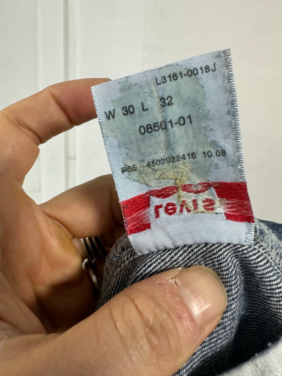 리바이스 501 데미지 데님 팬츠 상품이미지5