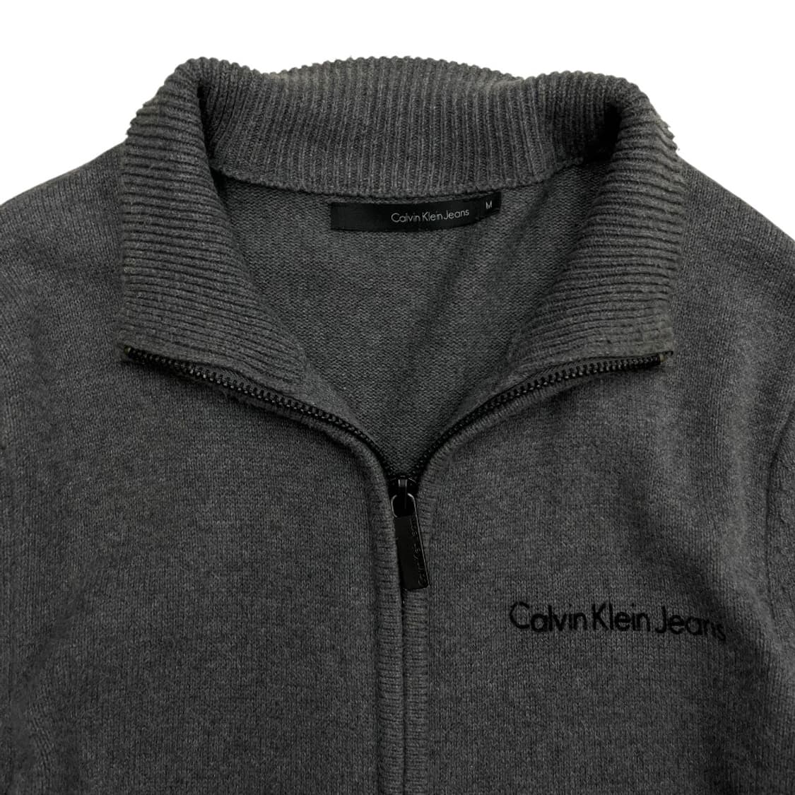 캘빈클라인 로고 차콜 니트집업 M 상품이미지4