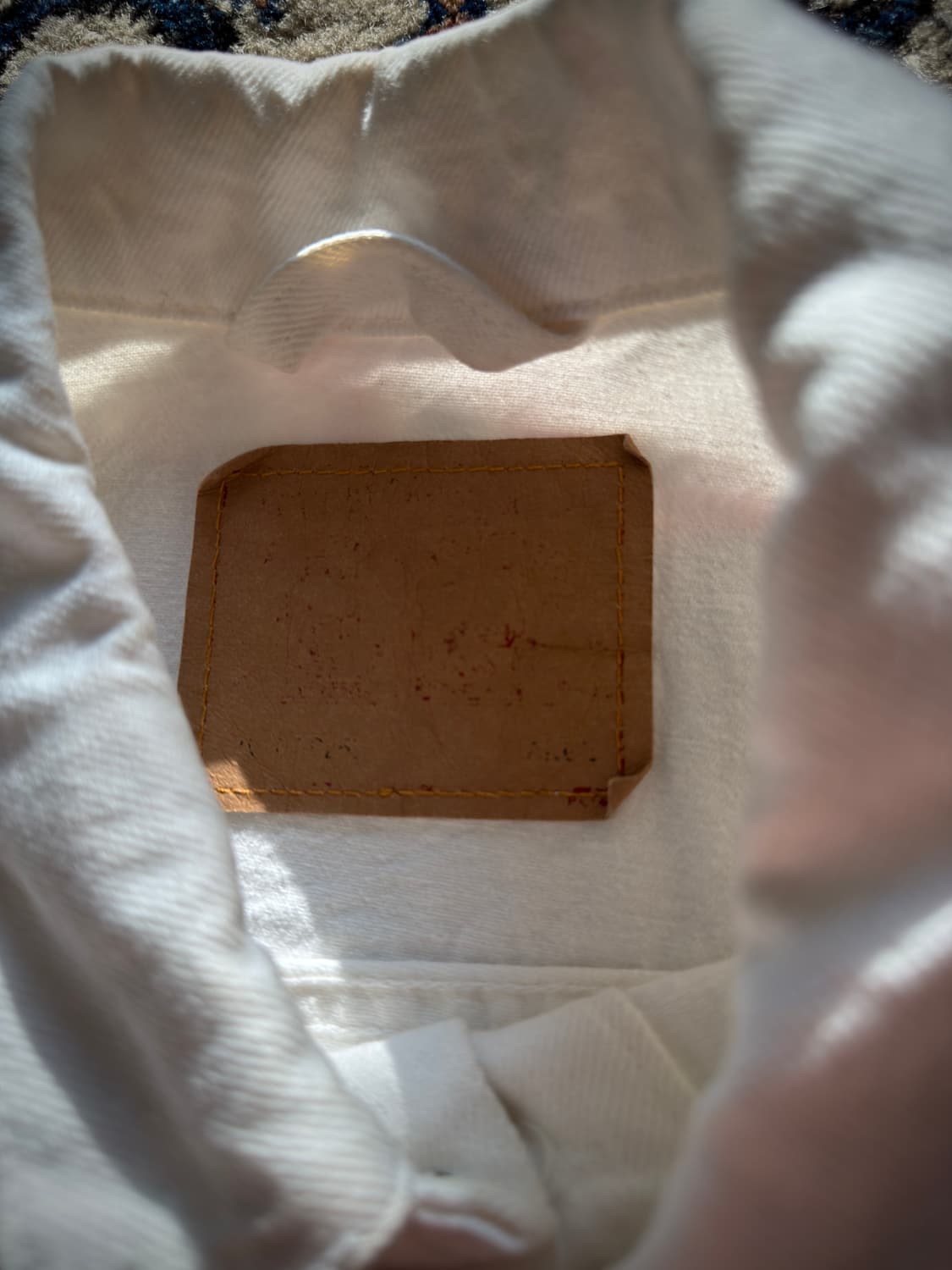 90s USA 리바이스 70507-0251 화이트 코튼트윌 트러커 자켓 상품이미지8