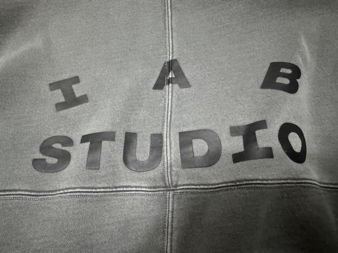 [XL] 아이앱 스튜디오 블록 피그먼트 후드 블랙 상품이미지5