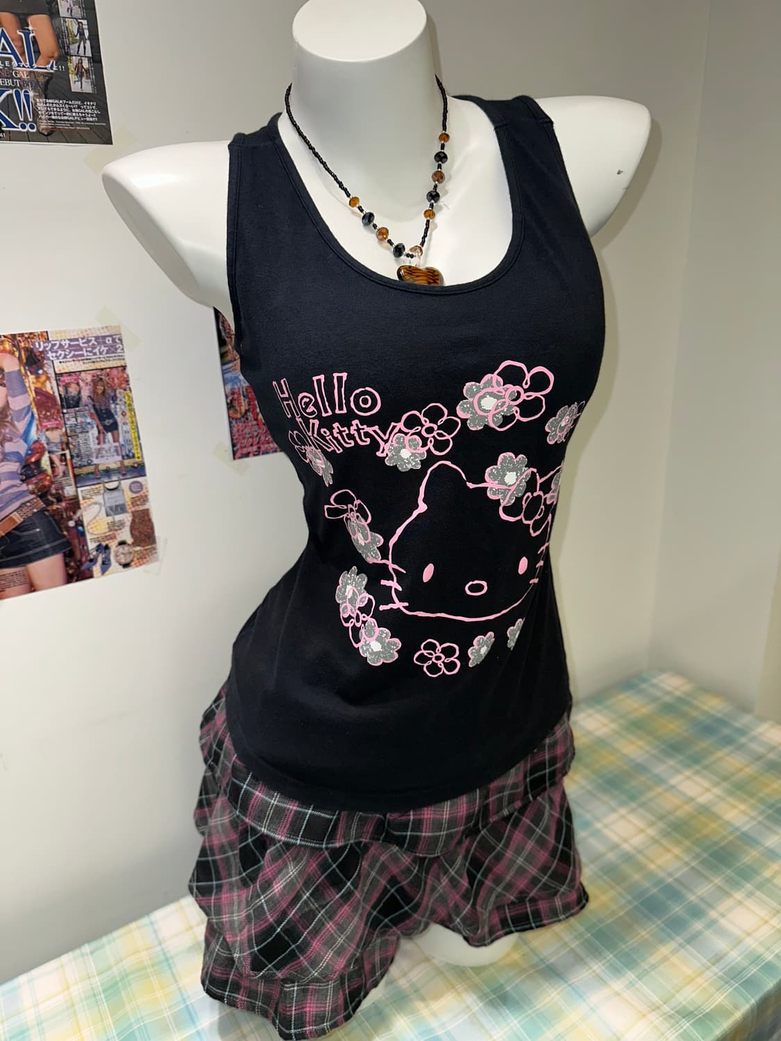 PinkHello Kitty Printing black sleevel 상품이미지3