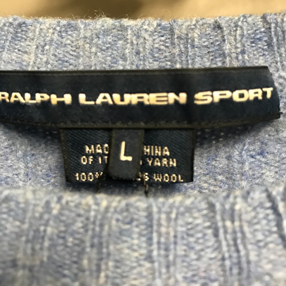 폴로 랄프로렌 케이블 니트 블루 L(W) 상품이미지5