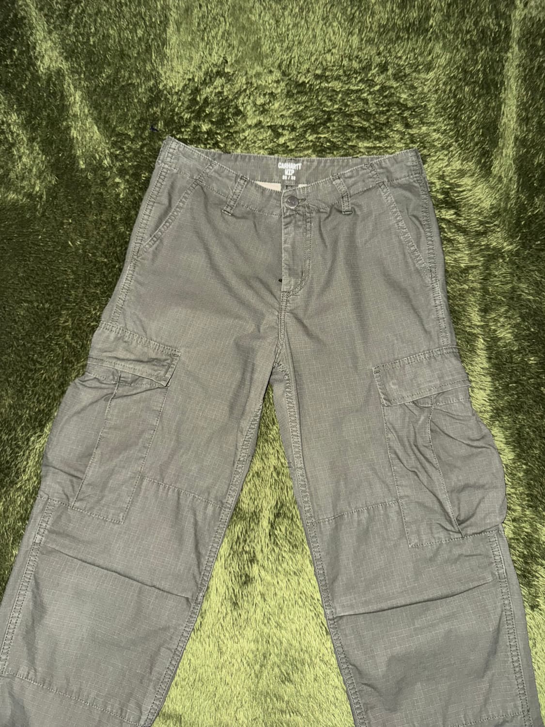 [28X32] 칼하트 WIP 립스탑 카고 팬츠 올리브 상품이미지4