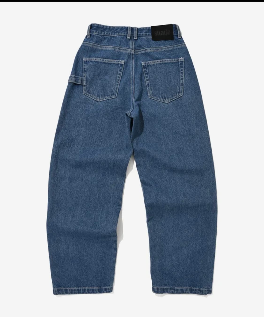 스웨이드 배기 데님 블루 상품이미지3