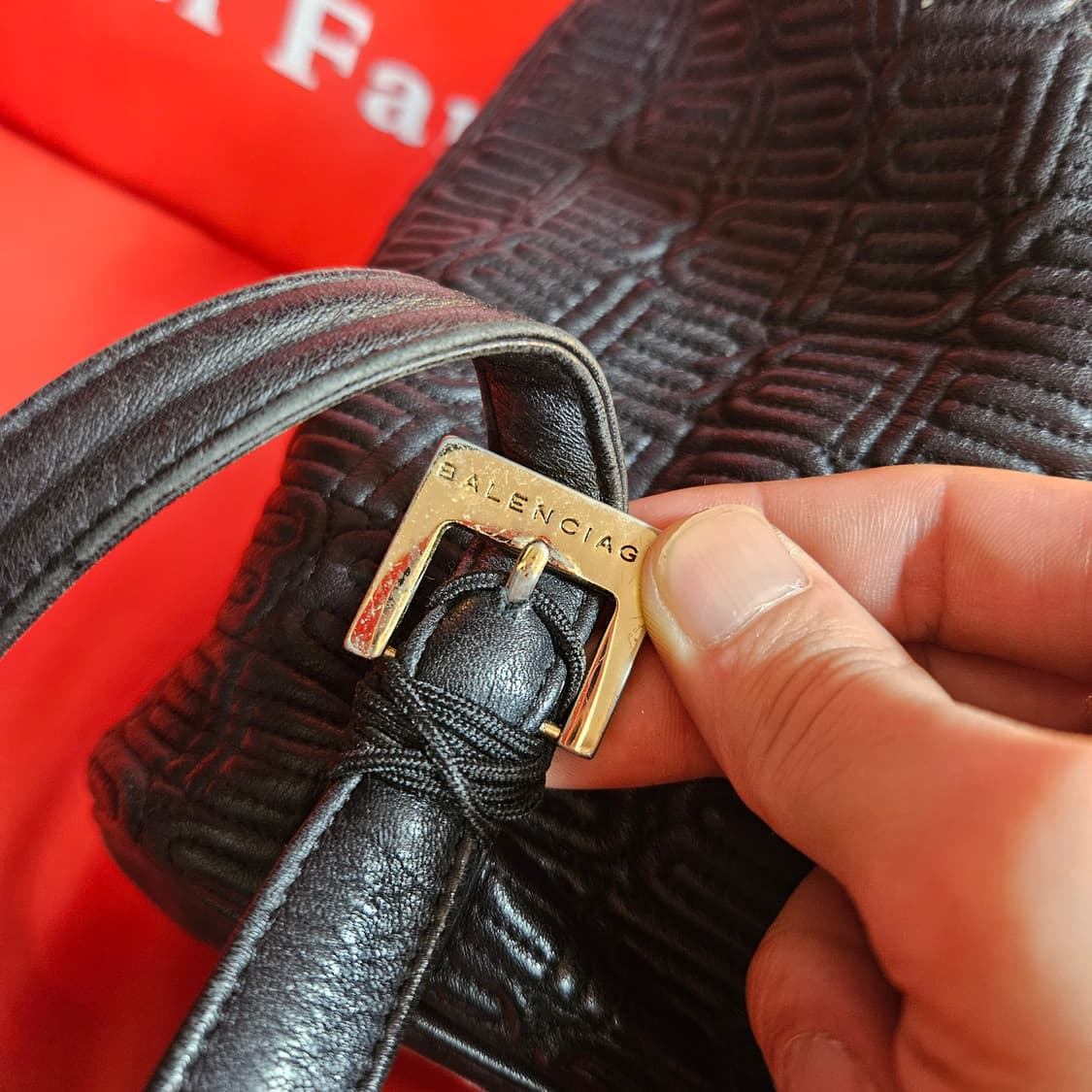 발렌시아가 빈티지 국내 라이센스 BB 가죽 퀄트 미니 백팩 상품이미지6