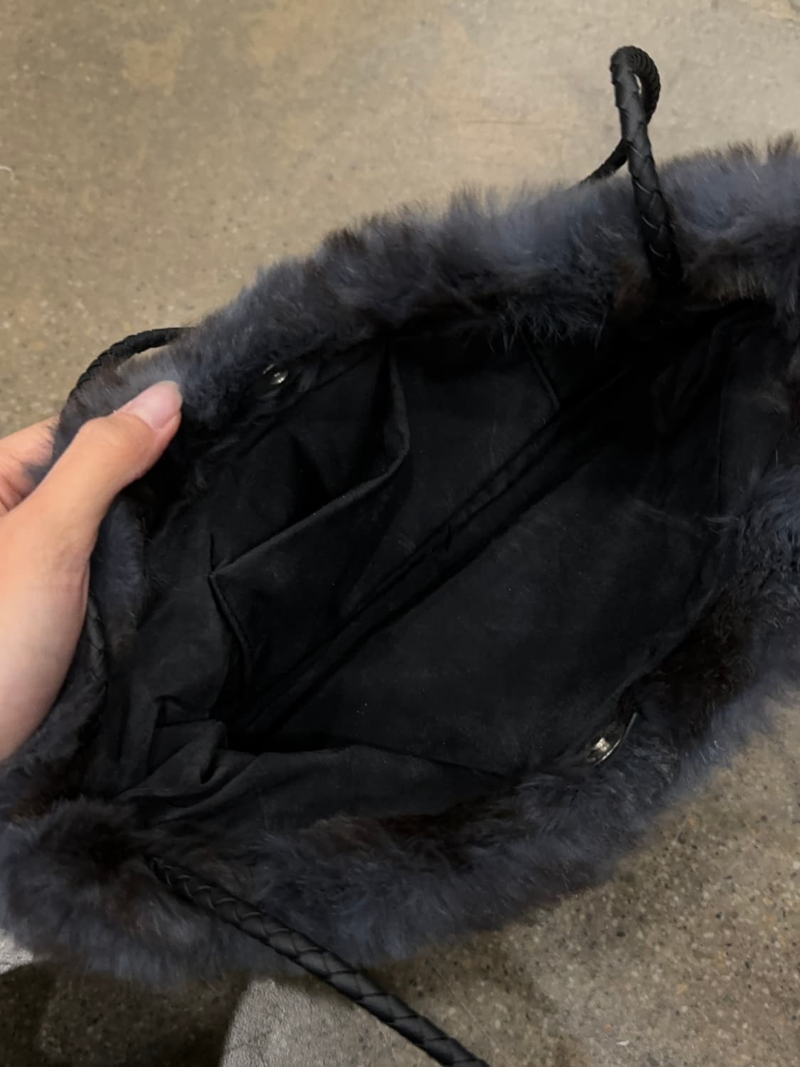 Blue fur shoulder bag 상품이미지4