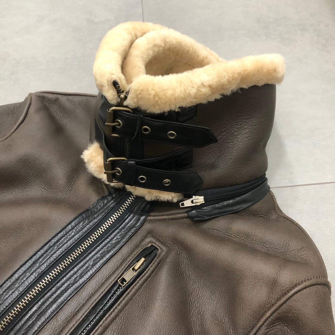 양털 무스탕 양모 양가죽 램스킨 레더 무통 무톤 자켓 105 상품이미지3