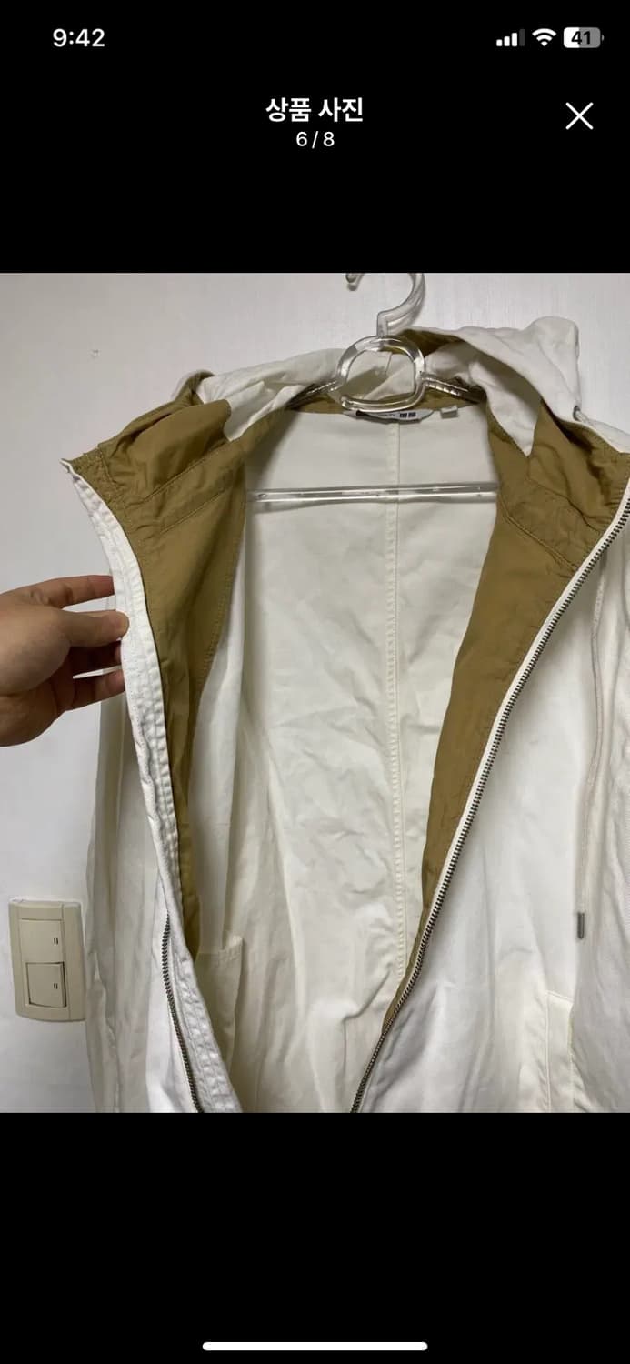 [UNIQLO] 유니클로 JWA 화이트 후드 집업 자켓 XL사이즈 상품이미지6