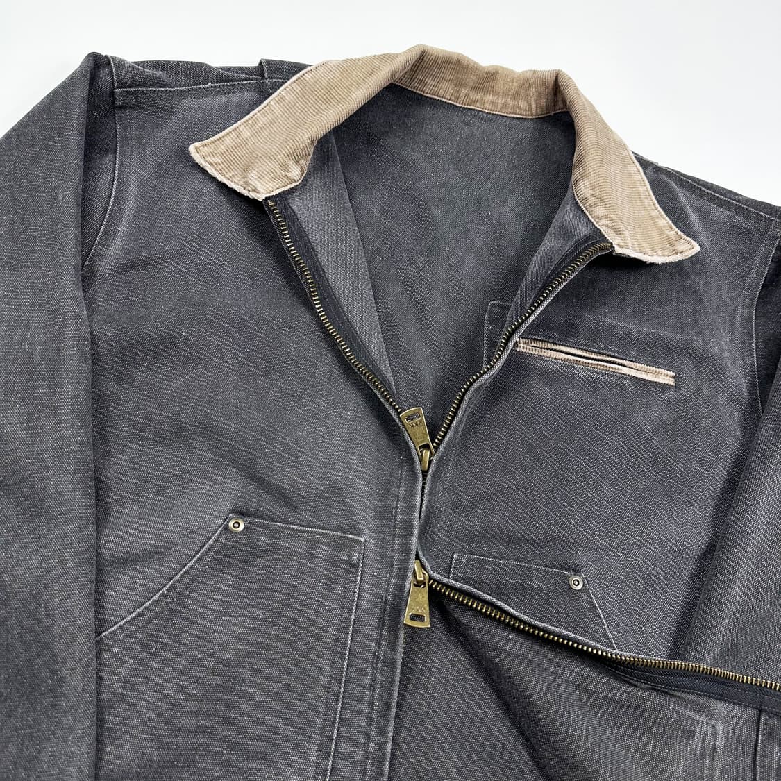 VTG 빈티지 흑청 데님 디트로이트 자켓 L 상품이미지3