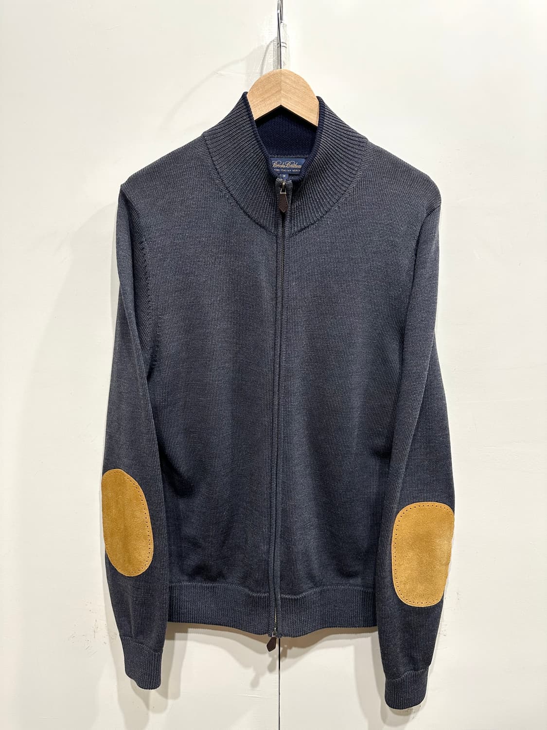 브룩스 브라더스 엘보 패치 니트 집업 상품이미지1