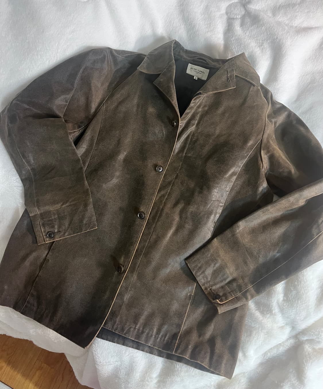 일본 빈티지 레더 블레이저 자켓 상품이미지1