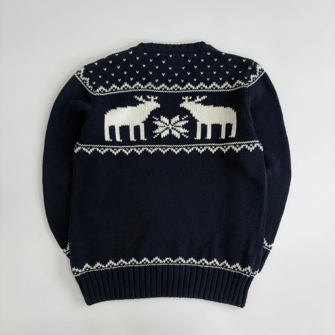 아베크롬비 노르딕 네이비 걸즈 크루넥 스웨터 니트(XL) 상품이미지3