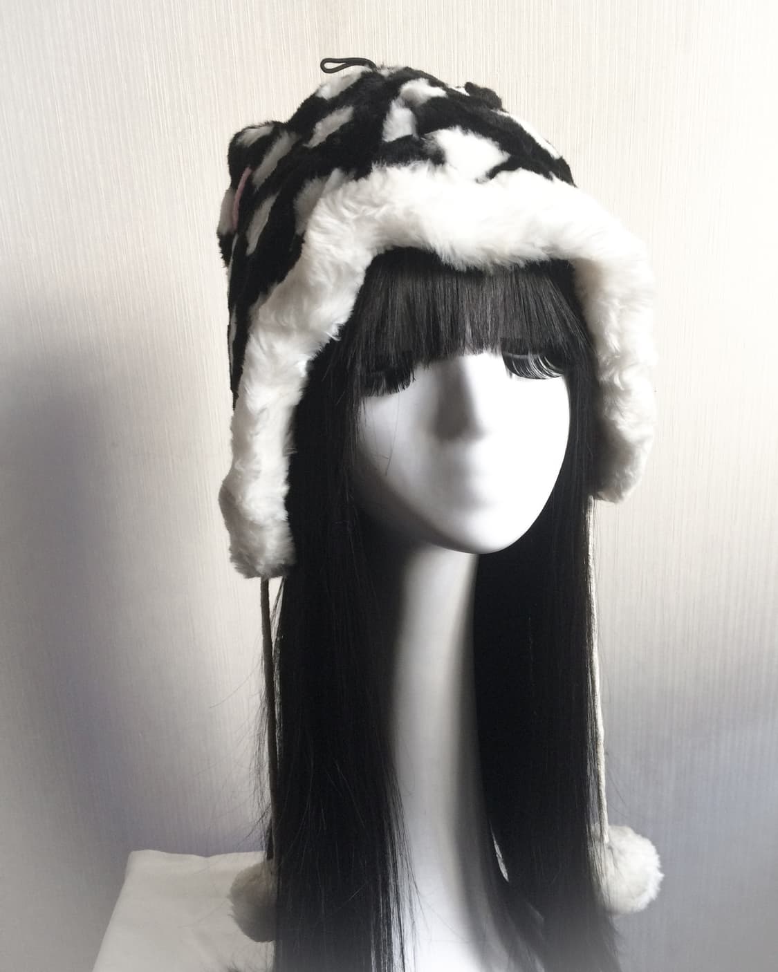  Fake fur pattern cat ear hat 상품이미지5