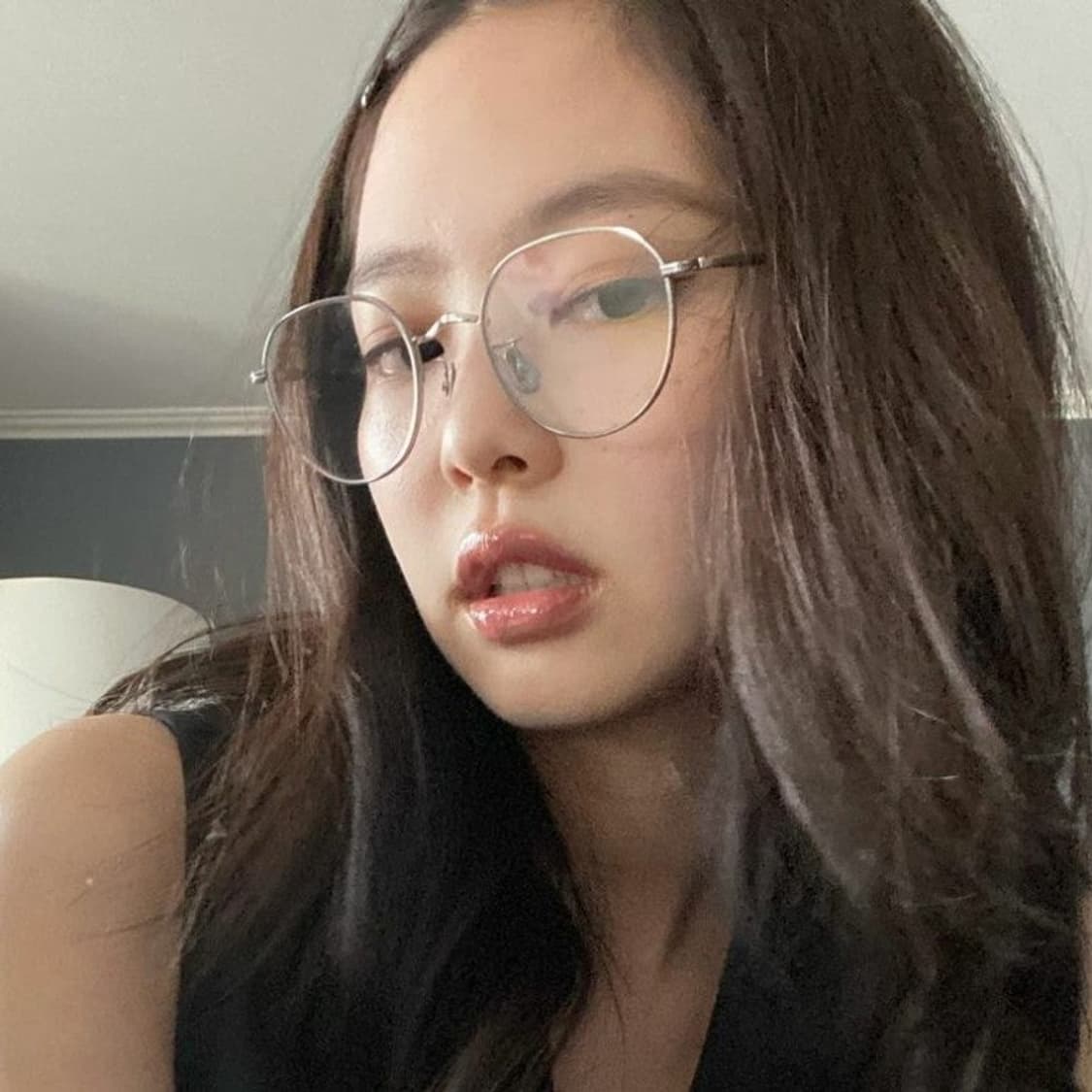 DPEW 원형 스틸테 블랙핑크 제니 동그란 안경 아이유 상품이미지7