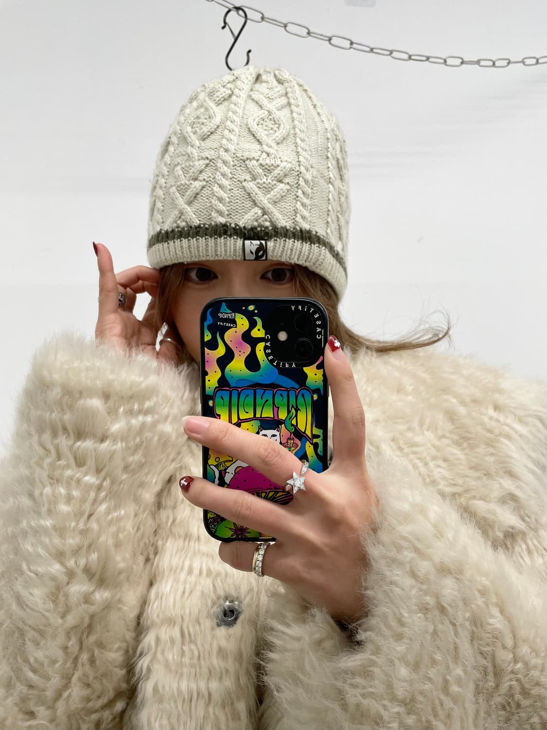 JPN 짜임 패치 비니 상품이미지4