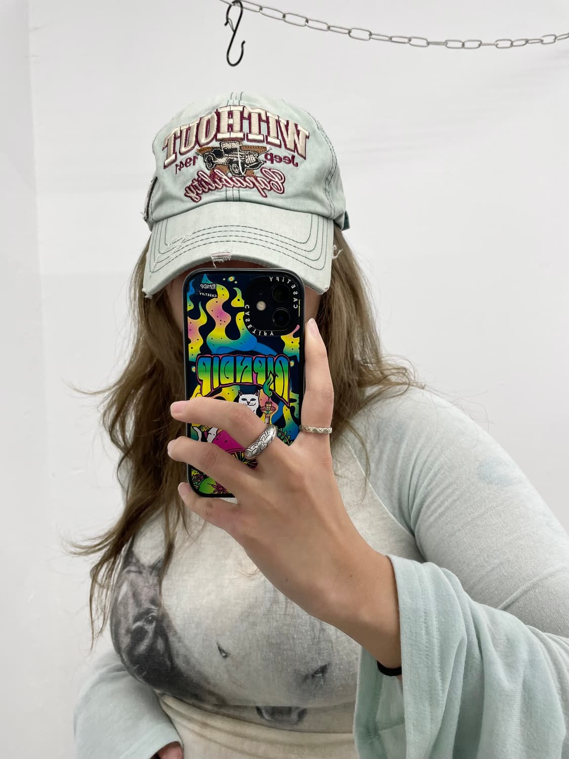 지프 민트 워싱 자수 캡 상품이미지2