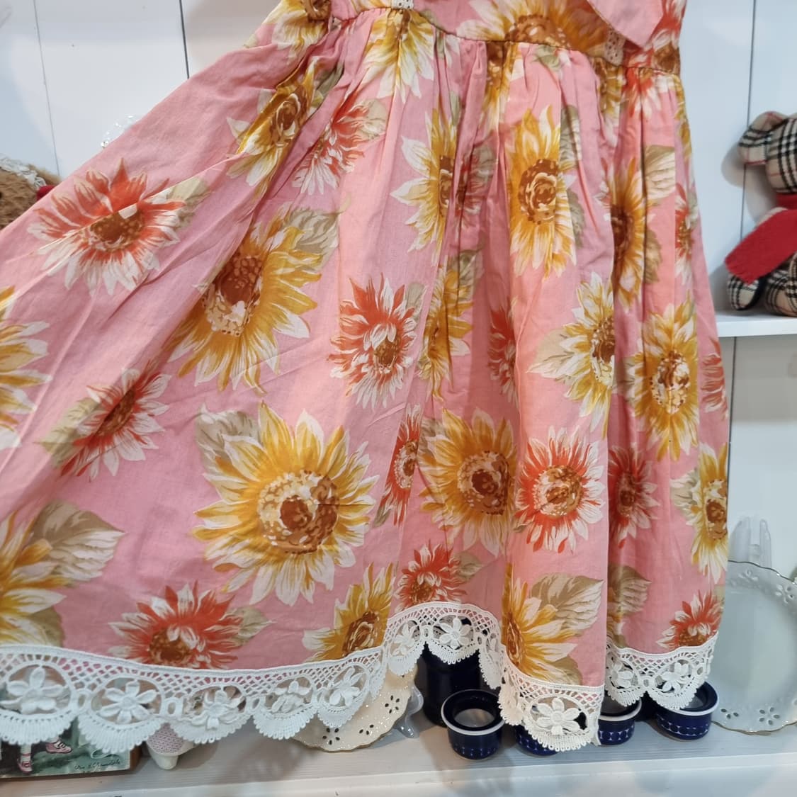 Liz Lisa(리즈리사) 해바라기 핑크 스모크 밴딩 원피스 상품이미지5