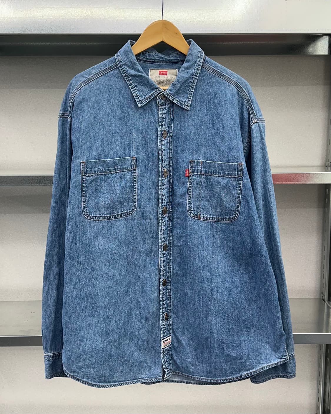 (2XL)90'S 리바이스 데님셔츠-M2398 상품이미지1
