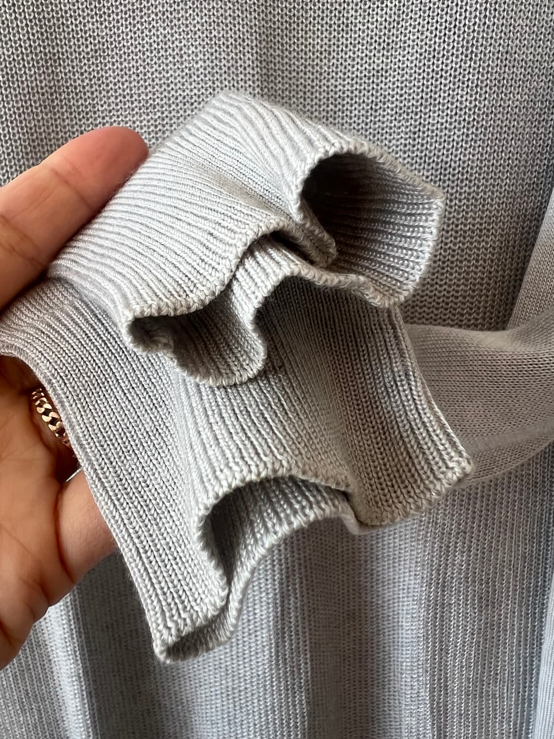 iCB 여성 그레이 브이넥니트 코튼니트 상품이미지4