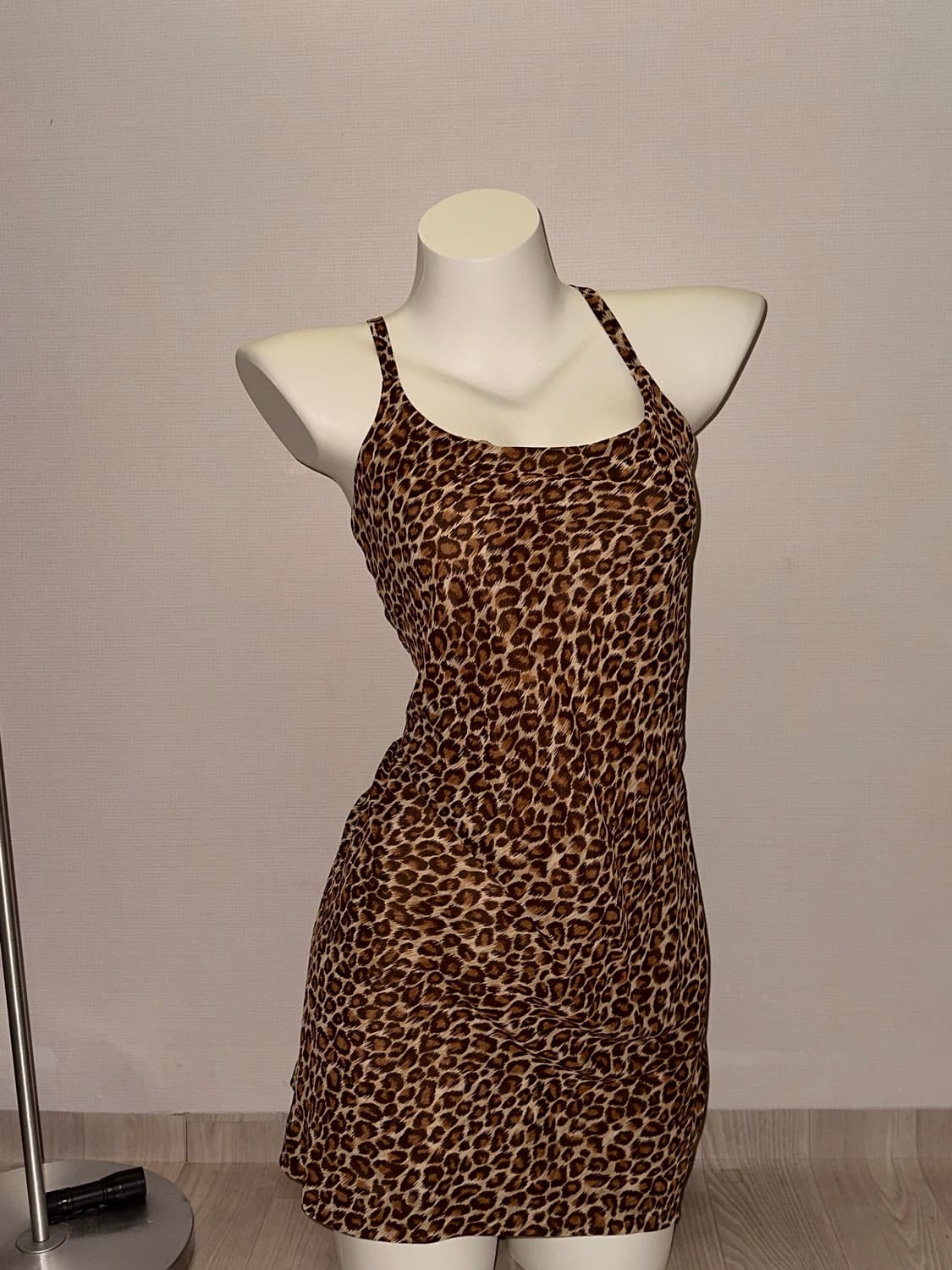 갸루 호피 빈피지 원피스 슬립 상품이미지7