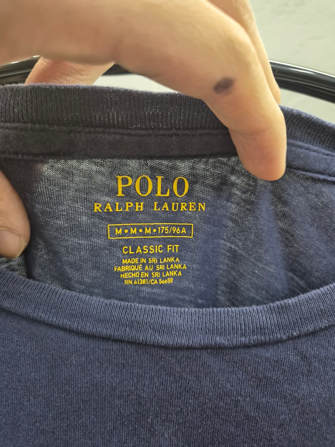 폴로 랄프로렌 클래식핏 포켓 반팔티 네이비 M 상품이미지6