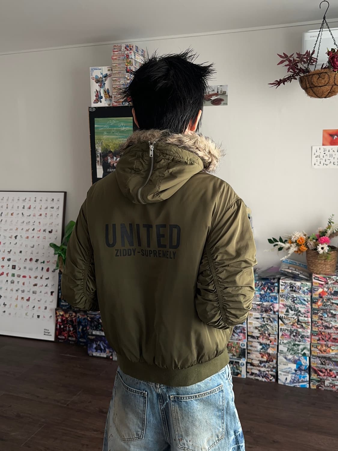 Ziddy 플라이트 후드 봄버 상품이미지5