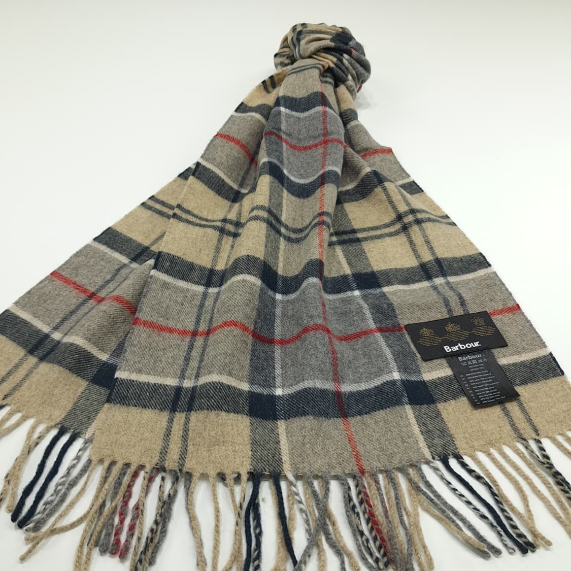 MX245 바버 클래식 타탄체크 램스울 빅사이즈 목도리 머플러 상품이미지3