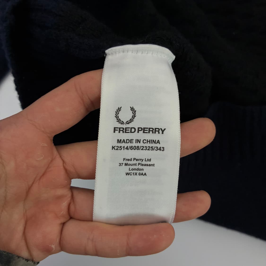 Fred Perry 프레드 페리 네이비 램스울 버튼 가디건 상품이미지6