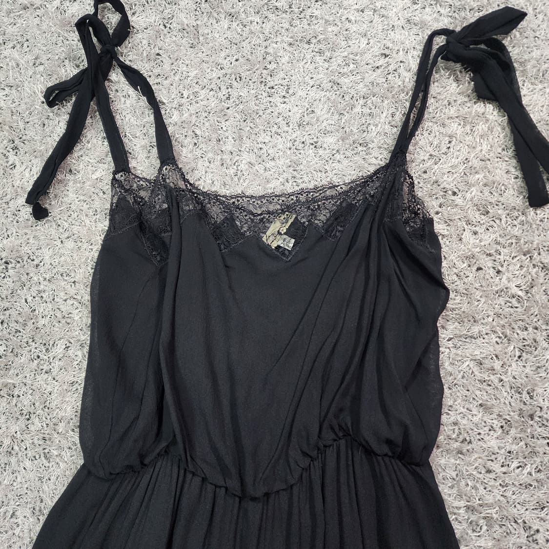 블루마린 실크 끈나시 원피스 42 상품이미지2