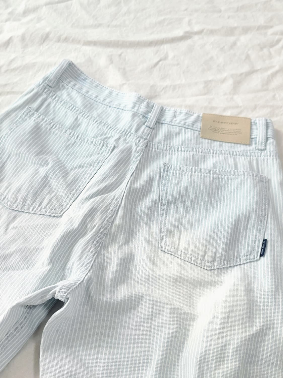 BLUE BRICK DENIM 스트라이프 와이드 팬츠 상품이미지4