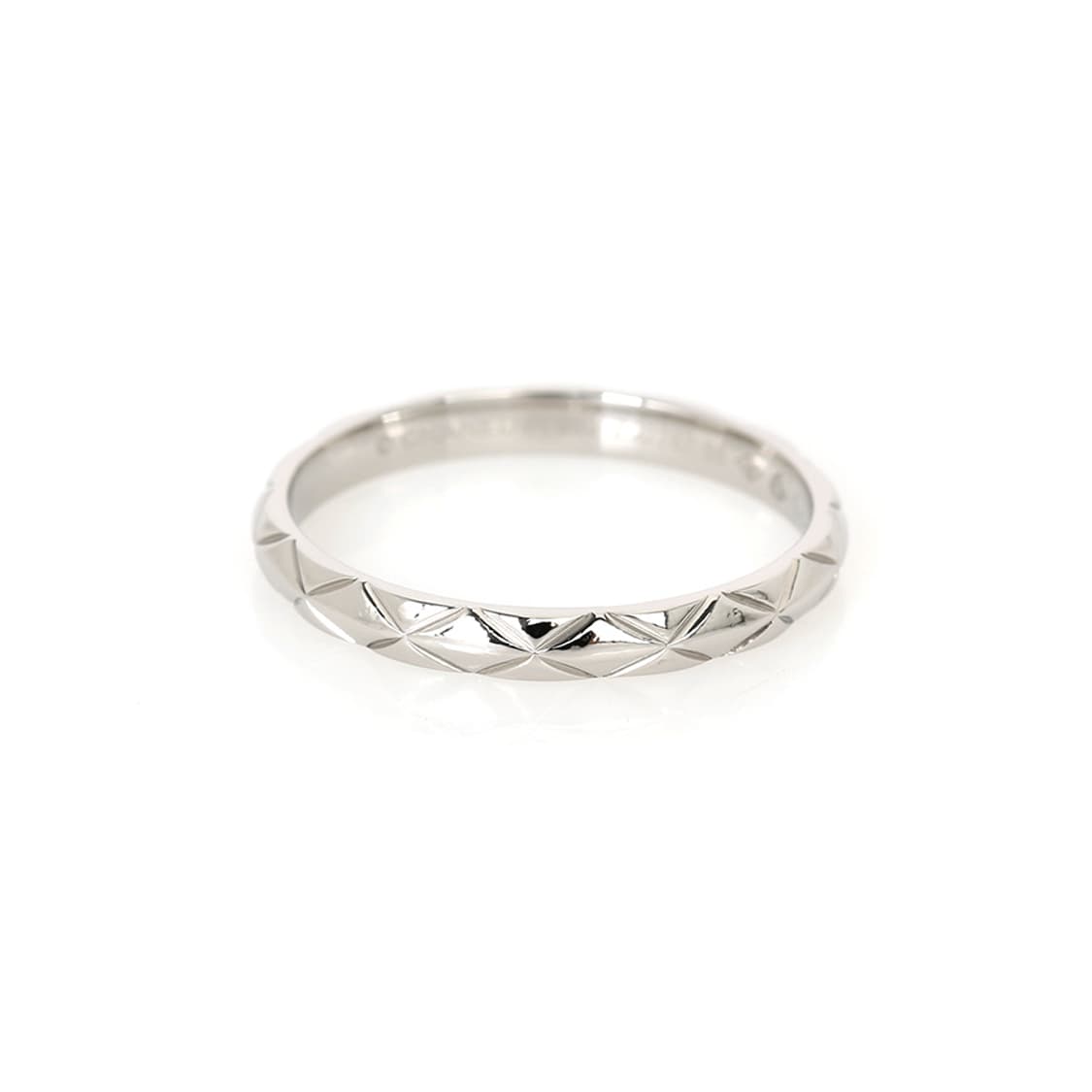 샤넬 마틀라세 코코크러쉬 반지 화이트골드 퀼팅 링 58호 상품이미지1