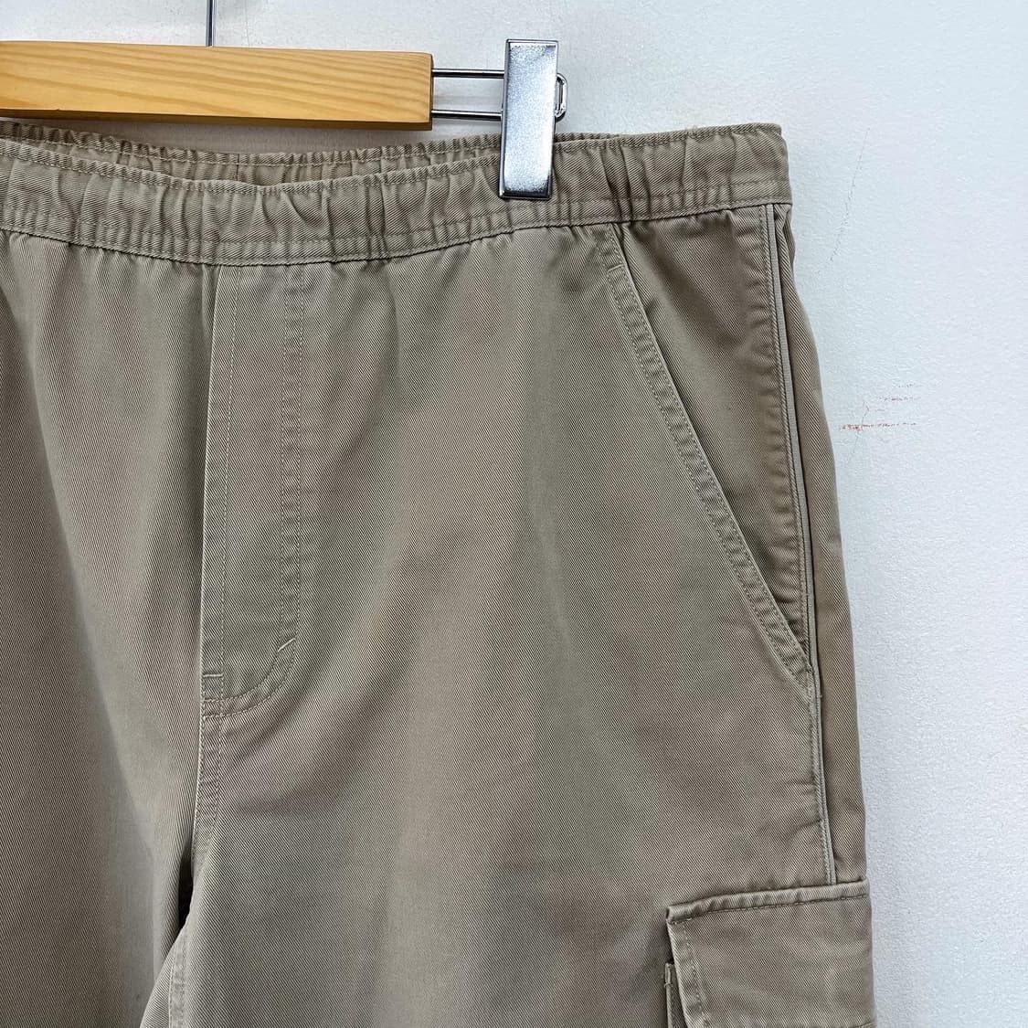 나이키 00s 스우시 원포켓 베이지 와이드 카고조거팬츠 상품이미지4