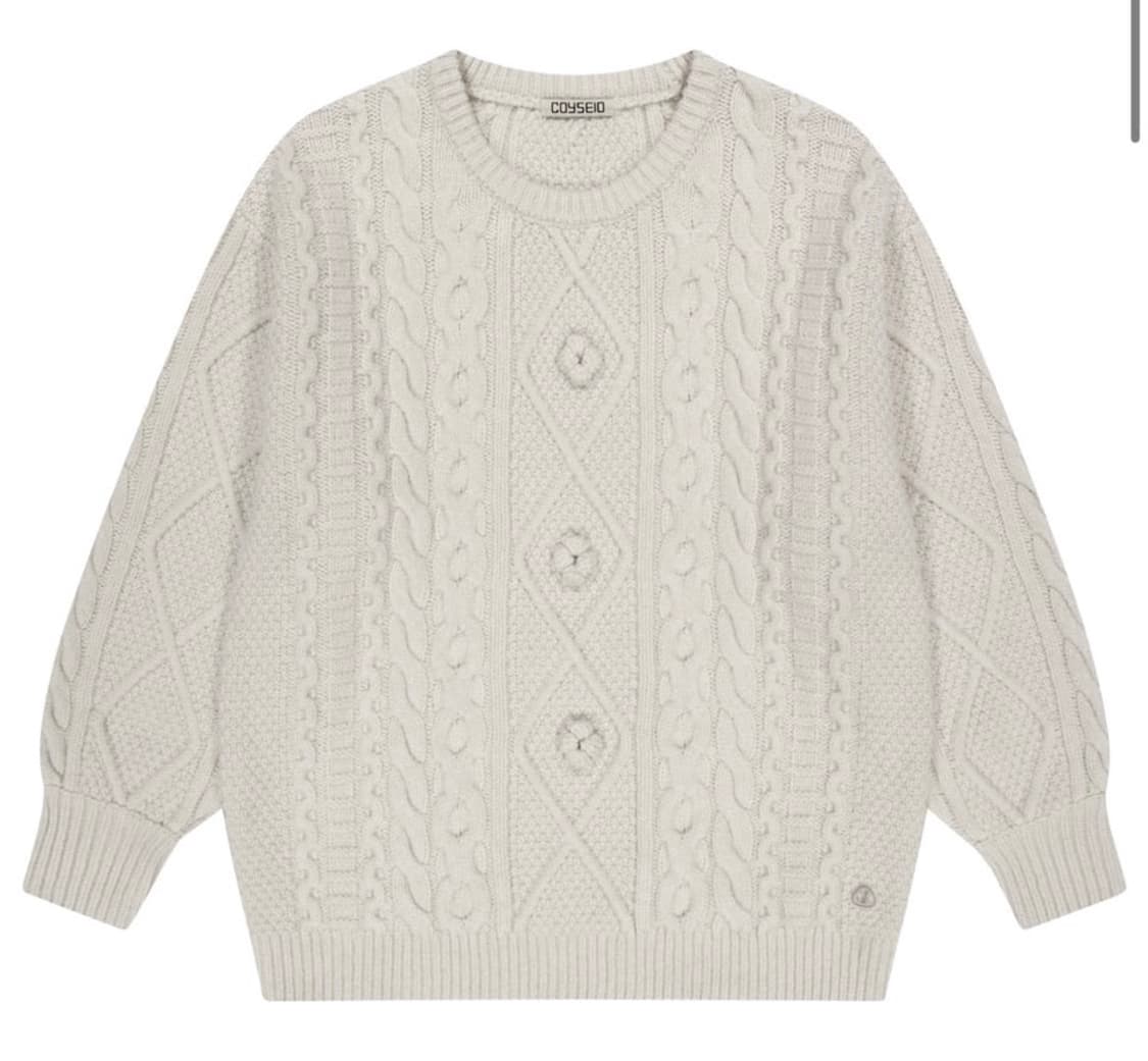 코이세이오 폼폼 케이블 니트 아이보리 상품이미지1