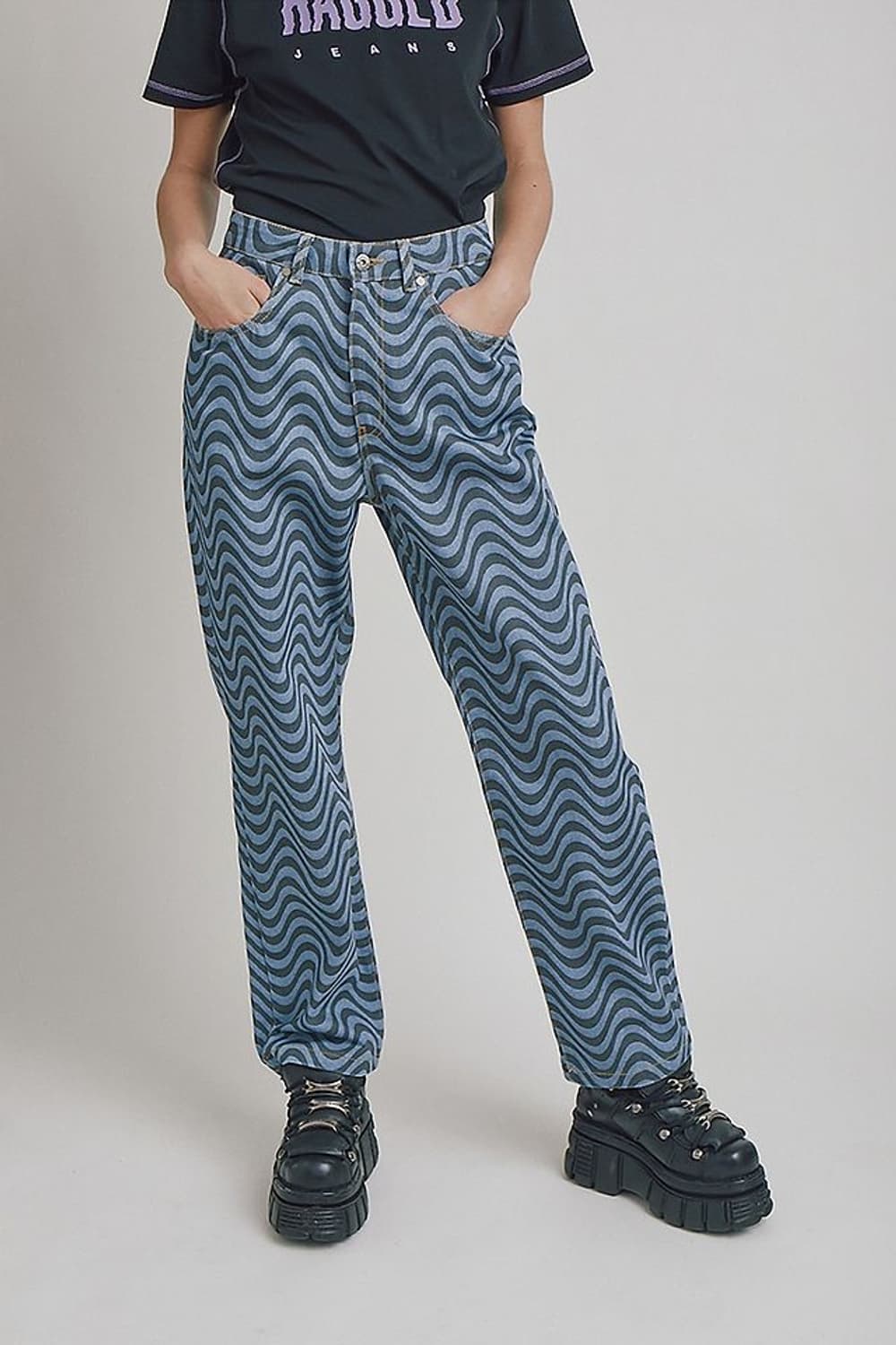 The Ragged Priest 웨이브 데님 팬츠 청바지 상품이미지2