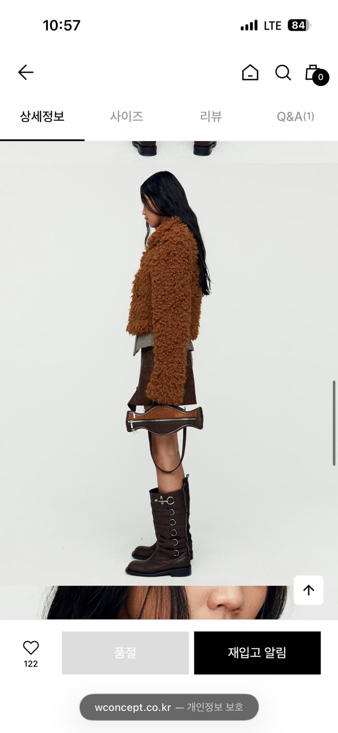 앤더슨벨 우먼 골디 포 레더 퍼 가디건 M 상품이미지6