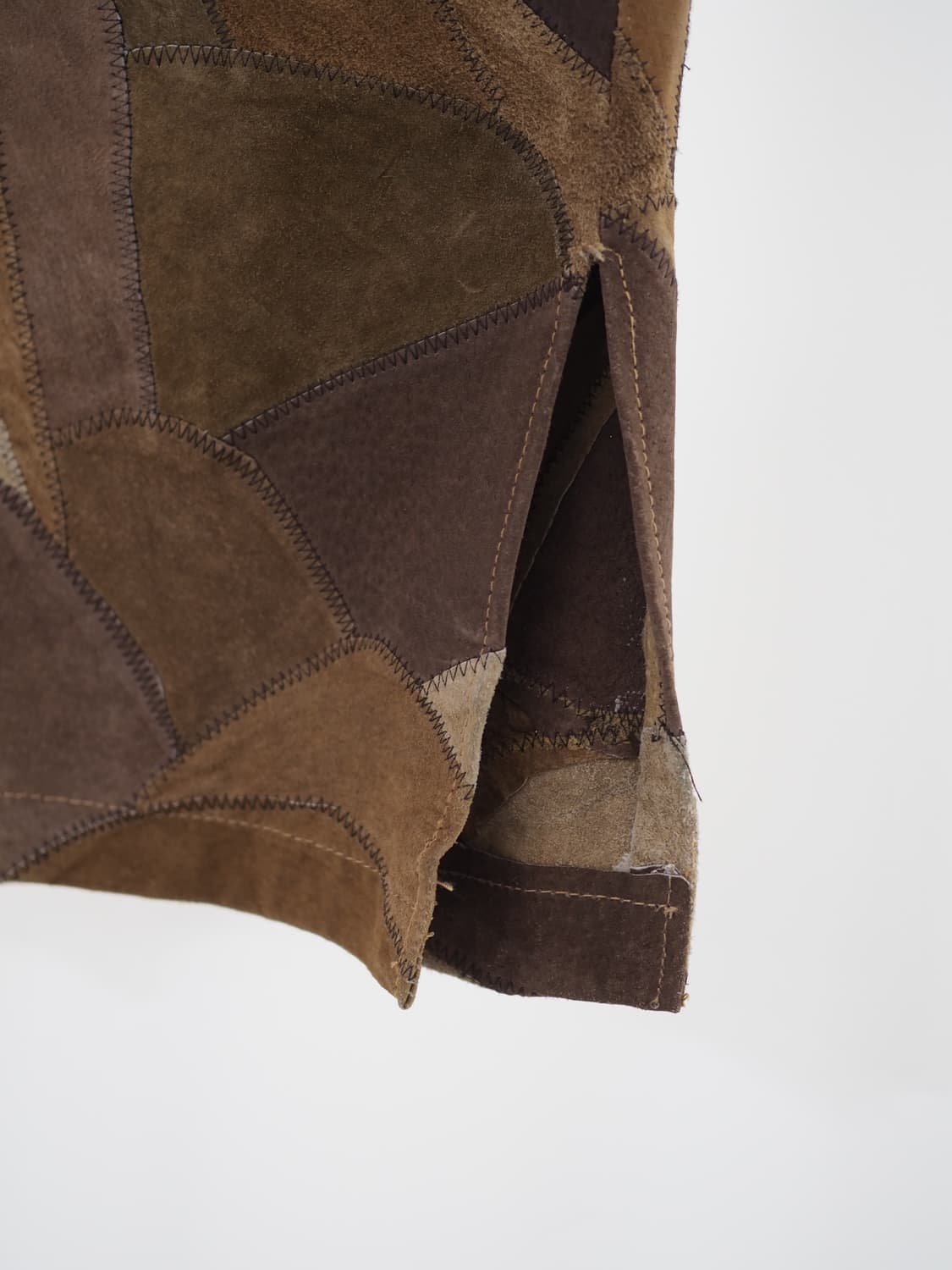 vintage patchwork leather skirt  상품이미지6