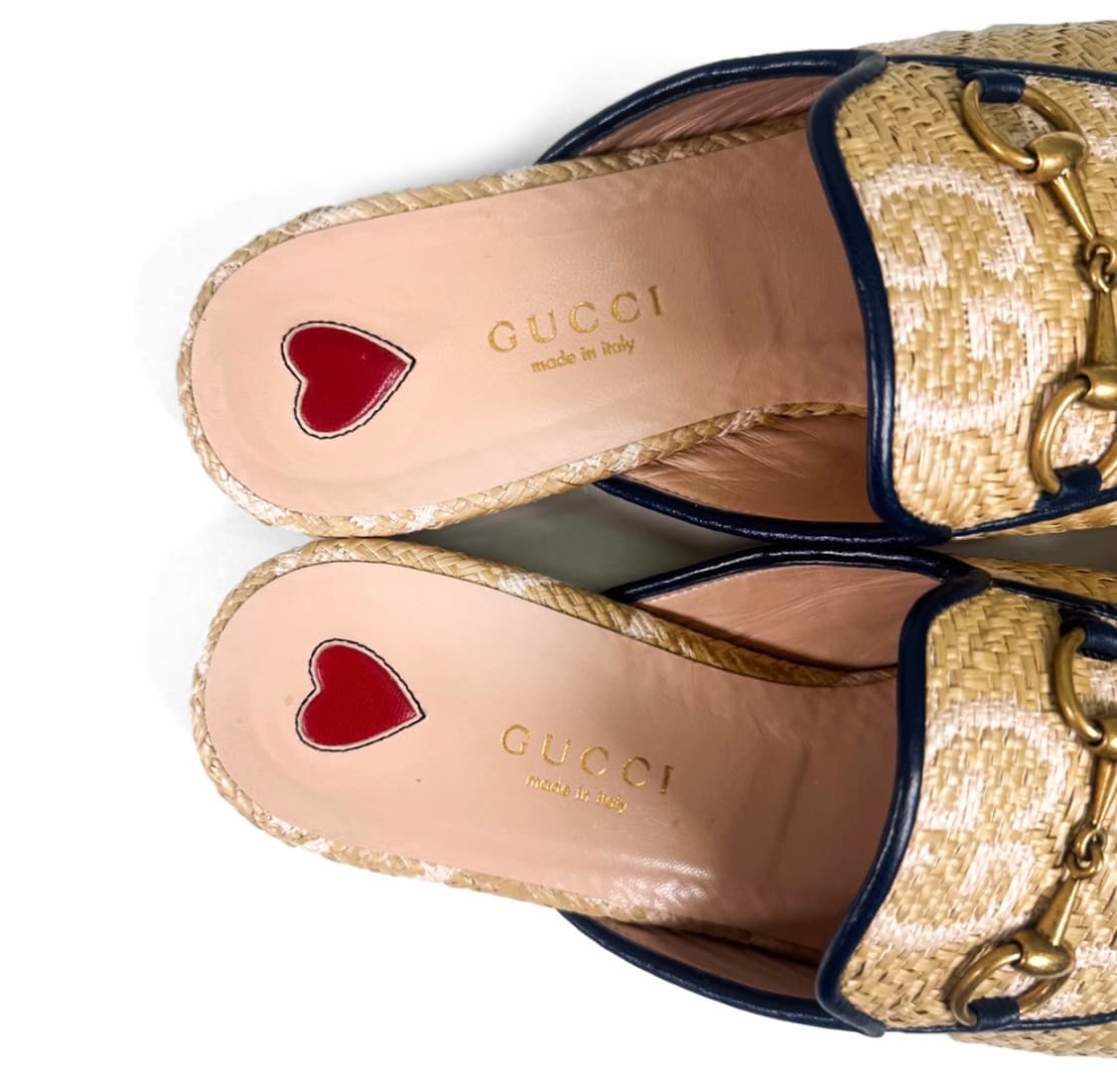 [36] 구찌 여성 프린스타운 GG로고 홀스빗 뮬 블로퍼 슬리퍼 베이지 상품이미지9