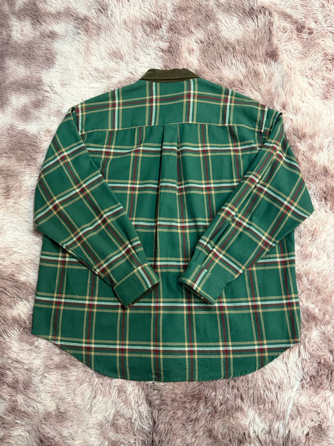 빔즈 하트 오버핏 코듀로이 체크 셔츠 상품이미지2