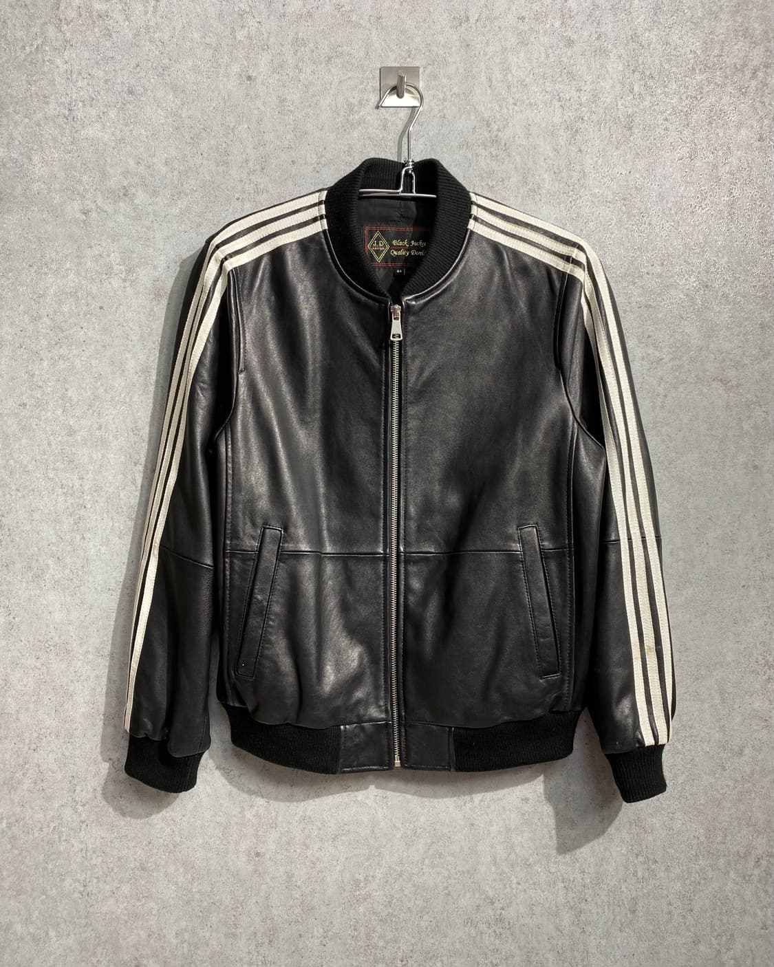 [M] Vintage 빈티지 3스트라이프 램스킨 레더자켓 상품이미지1
