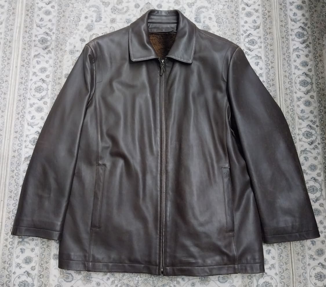 제일모직 브라운 양가죽자켓 (내피토끼털) (내피분리됨) 95 상품이미지1